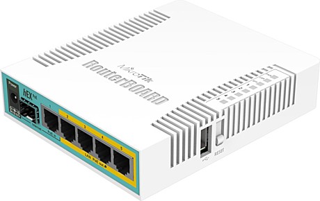 Сетевое Оборудование MikroTik RB960PGS hEX PoE Роутер 5x Ethernet, 1х SFP, раздача PoE hEX PoE with 