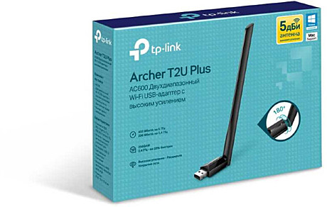 Сетевой адаптер wifi TP-Link Archer T2U AC600usb 2.0 (ант.внеш.несъем.)
